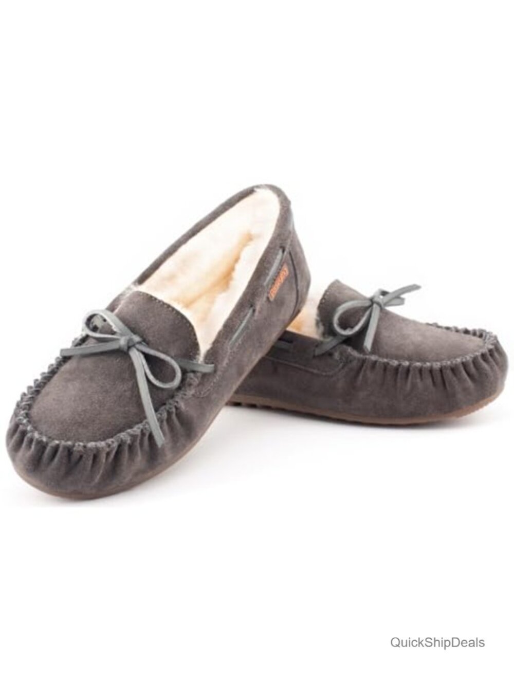 Sheepskin Mocc Cow Suede Memory Foam Slippers Shearling Winter Shoes